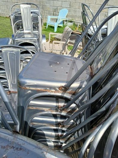 metal chairs