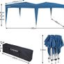 Gazebo 3 x 6 m Pop-Up Blue Water-Repellent with Bag UV Protection Folding Gazebo Garden Tent Party Tent Image 5