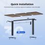 Electric Standing Desk 120 x 60 cm Height Adjustable Sit Stand Desks with Splice Board and Memory Smart Pannel Home Office Brown Image 7