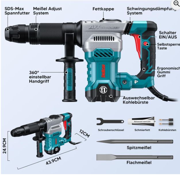 ENEACRO SDS-Max Demolition Hammer, Powerful 1300W