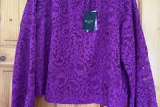 Marella purple lace lined plus size body bustier top