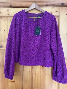 Marella purple lace lined plus size body bustier top