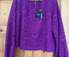 Marella purple lace lined plus size body bustier top