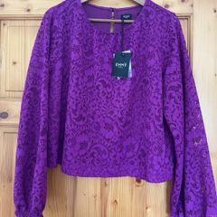 Marella purple lace lined plus size body bustier top