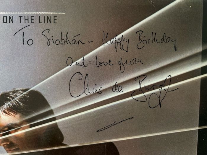 Chris de Burgh Signed Man On The Line Vinyl LP 1984 Autographed