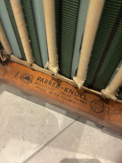 Gorgeous PARKER KNOLL chair pair model 731