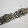 Vintage Turkish Silver Filigrane Depose Paris Souvenir Bracelet 8" Image 3