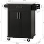 Kitchen cabinet  stainless steel worktop Mini Kitchen island Kirchen trolley wheels Image 2