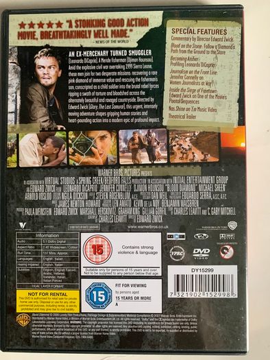 Blood Diamond [2006] Leonardo DiCaprio, Jennifer Connelly & Djimon Hounsou [Movie DVD]