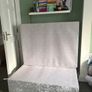 Silver Crushed Velvet Large Single Bed with Matching Headboard Image 6