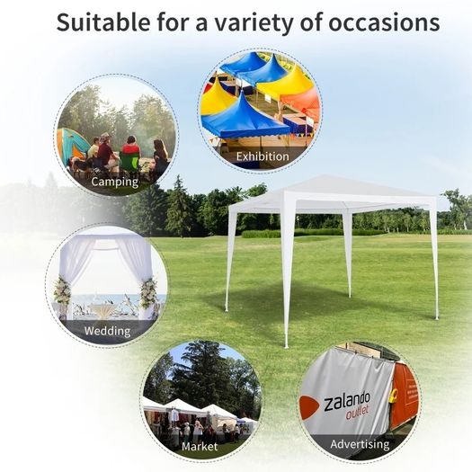 2.7m x 2.7m Garden Gazebo Marquee Party Tent Wedding Canopy Outdoor (FREE POSTAGE)
