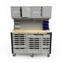 68" Tool Boxes With 19 Drawers Top Cabinets + Pegboard Image 4