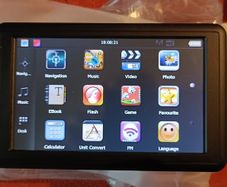 New car GPS satellite navigation, music player, multimedia viewer, games, calculator, etc