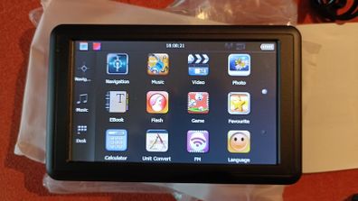 New car GPS satellite navigation, music player, multimedia viewer, games, calculator, etc
