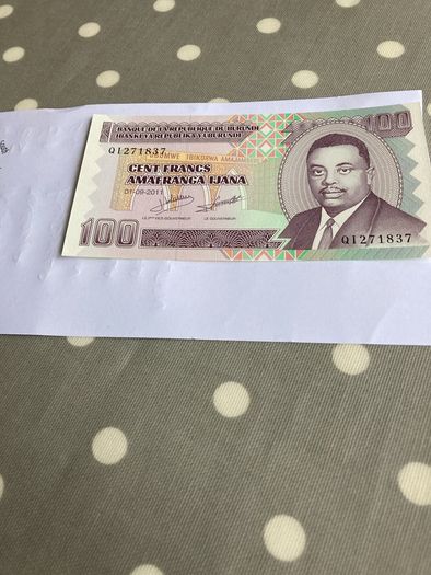 Burundi Banknote 100 Francs