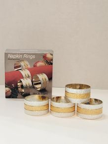 Silver Plated and Brass Napkin Rings