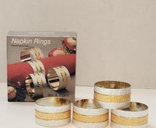 Silver Plated and Brass Napkin Rings