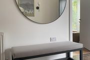 Linen-Cotton Upholstery Contemporary Bench. Spain. Perfect conditions.