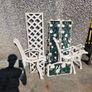 cast iron white benches Image 8