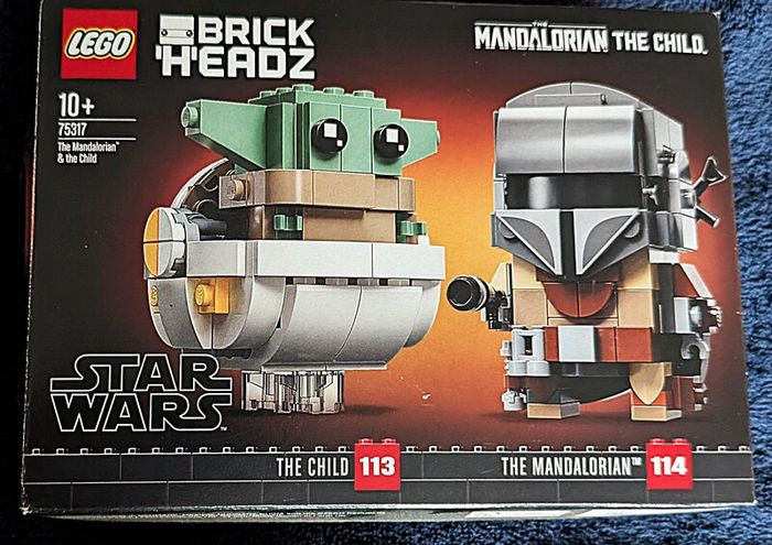 Lego Star Wars Brickheadz: The Mandalorian & The Child (retired Set #75317) - 100% Sealed Bags