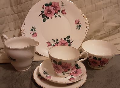 twenty one piece Royal Stewart tea service