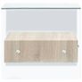 Coffee Table with Drawer 50x50x45 cm Tempered Glass Image 4