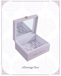 Flower Knows Violet Strawberry Rococo Collection Faux Leather Pearl Storage Box
