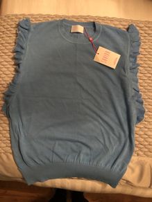 Blue Savida light knit Sleeveless Top BNWT