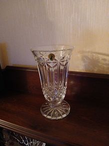 Waterford crystal stemmed vase
