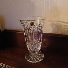 Waterford crystal stemmed vase