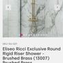 brushed brass Thermostatic Rainfall Shower Image 3