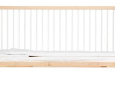 Mokee Midi Cot Bed, White Beech, 140 x 70cm