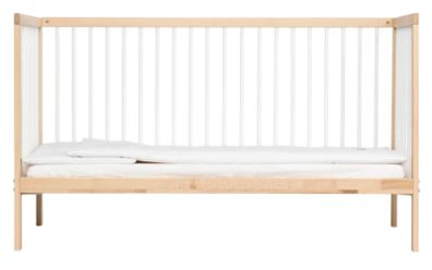 Mokee Midi Cot Bed, White Beech, 140 x 70cm