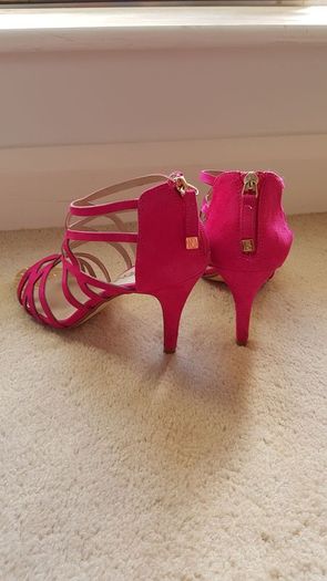 Pink lazercut BIBA heels