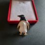Enamel Penguin Brooch Pin | Gold Tone Animal Lapel Pin Cute Arctic Bird Jewelry Gift for Nature Lover (X06) Image 2