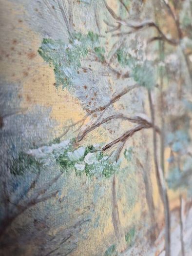Oil on board vintage landscape