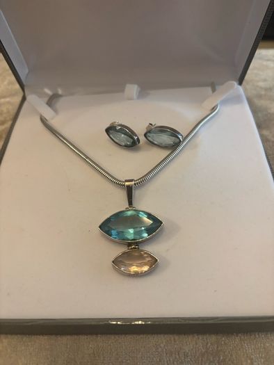 James Mary Kelly (JMK) Silver Pendant & Earrings