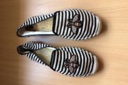 French connection Ladies Black and cream Bee espidrilles Eu 41 Size 7