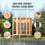 Far Infrared Wooden Sauna Room Home Sauna Spa for 3 to 4 Person 2470W Image 4