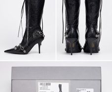 Balenciaga Cagole Arena Leather Boots Brand New