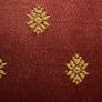 Stunning set of bespoke floor length maroon brocade curtains with gold "butti" motif Image 6