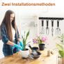 Pack of 2 Broom Holder Wall, 10 Holders + 8 Hooks Stainless Steel Tool Holder, Self-Adhesive Garden Tool Holder and Broom Holder, Black Wall Mount Hanger for Broom Image 5