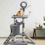 154cm Cat Tree Climbing Tower Scratching Post Grey Image 2