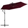 Cantilever Umbrella with Aluminium Pole Bordeaux Red 300 cm Image 5