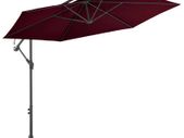 Cantilever Umbrella with Aluminium Pole Bordeaux Red 300 cm