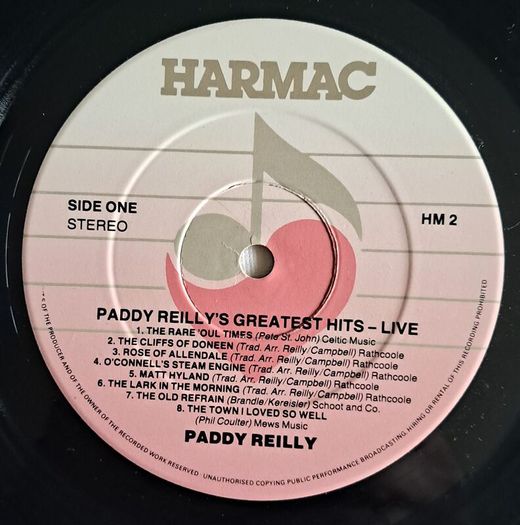 Paddy Reilly's Greatest Hits Live UNTESTED