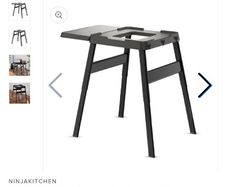 Ninja wood fire stand-adjustable height and side tray