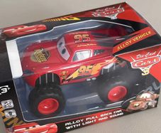 Pixar Cars Arrival Pull-Back Car with Sound & Light Lightning McQueen & Cruz Ramirez Black Storm High-Leg Vehicle For Kids Gift
