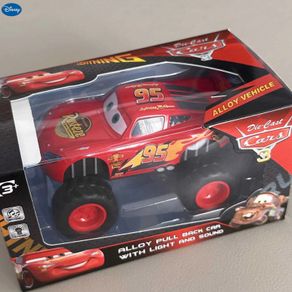 Pixar Cars Arrival Pull-Back Car with Sound & Light Lightning McQueen & Cruz Ramirez Black Storm High-Leg Vehicle For Kids Gift