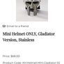 antique gladiator mini helmet Image 2